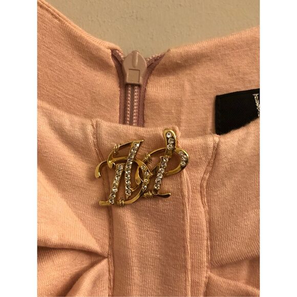 VDP Collection Mixed media tweed dress with gold accents size 42 Y2K Classic For - Picture 4 of 11